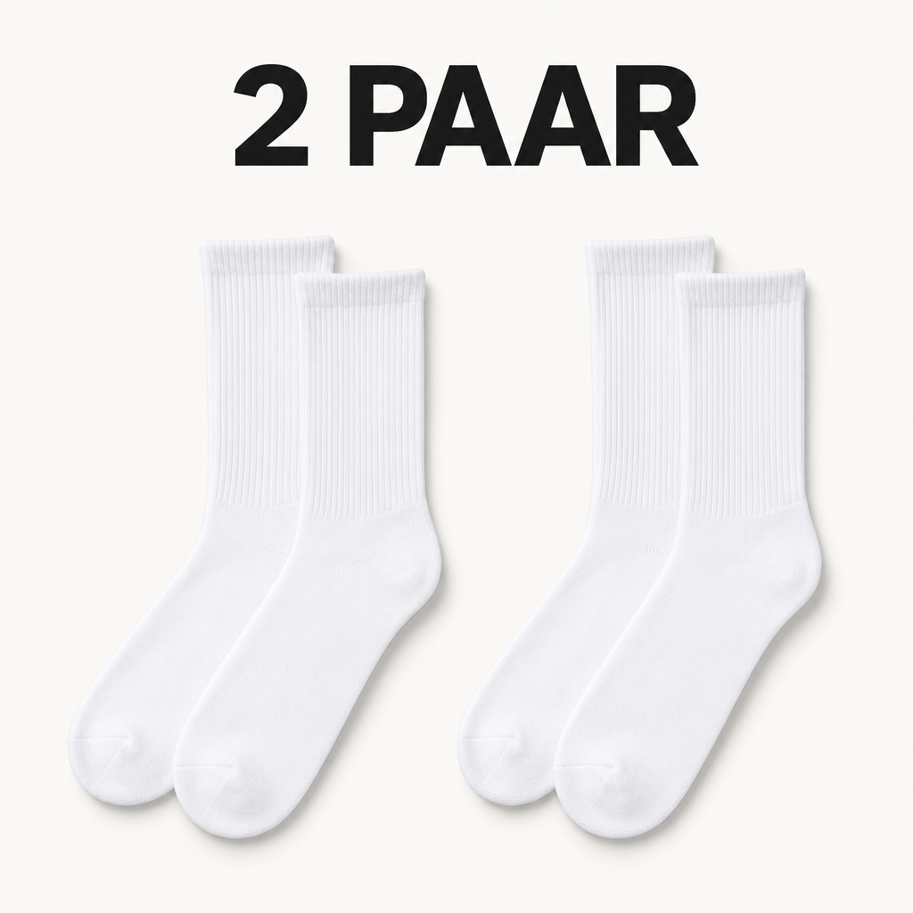 2 paar witte sokken