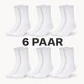 6 paar witte sokken